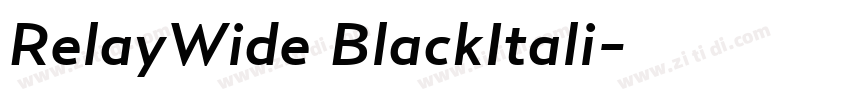 RelayWide BlackItali字体转换